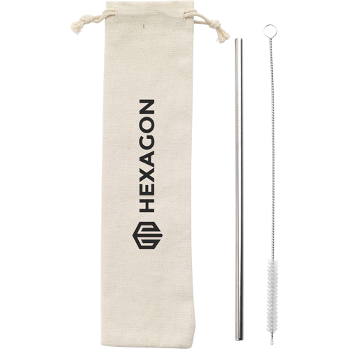 Reusable straw set