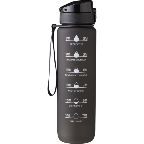 RPET bottle with time markings (1000ml) - View 1