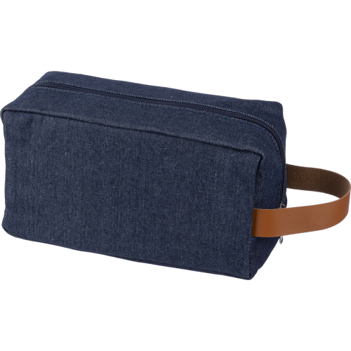 Denim cosmetic bag