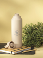 Recycled stainless steel double walled bottle (600ml) 262502_357 (Beige)