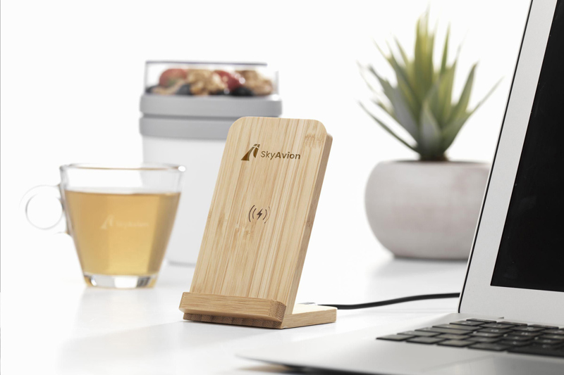 Wireless charger phone stand 266462_823 (Bamboo)