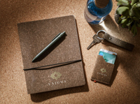 Made recycled leather notebook (approx. A5) 269139_011 (Brown)