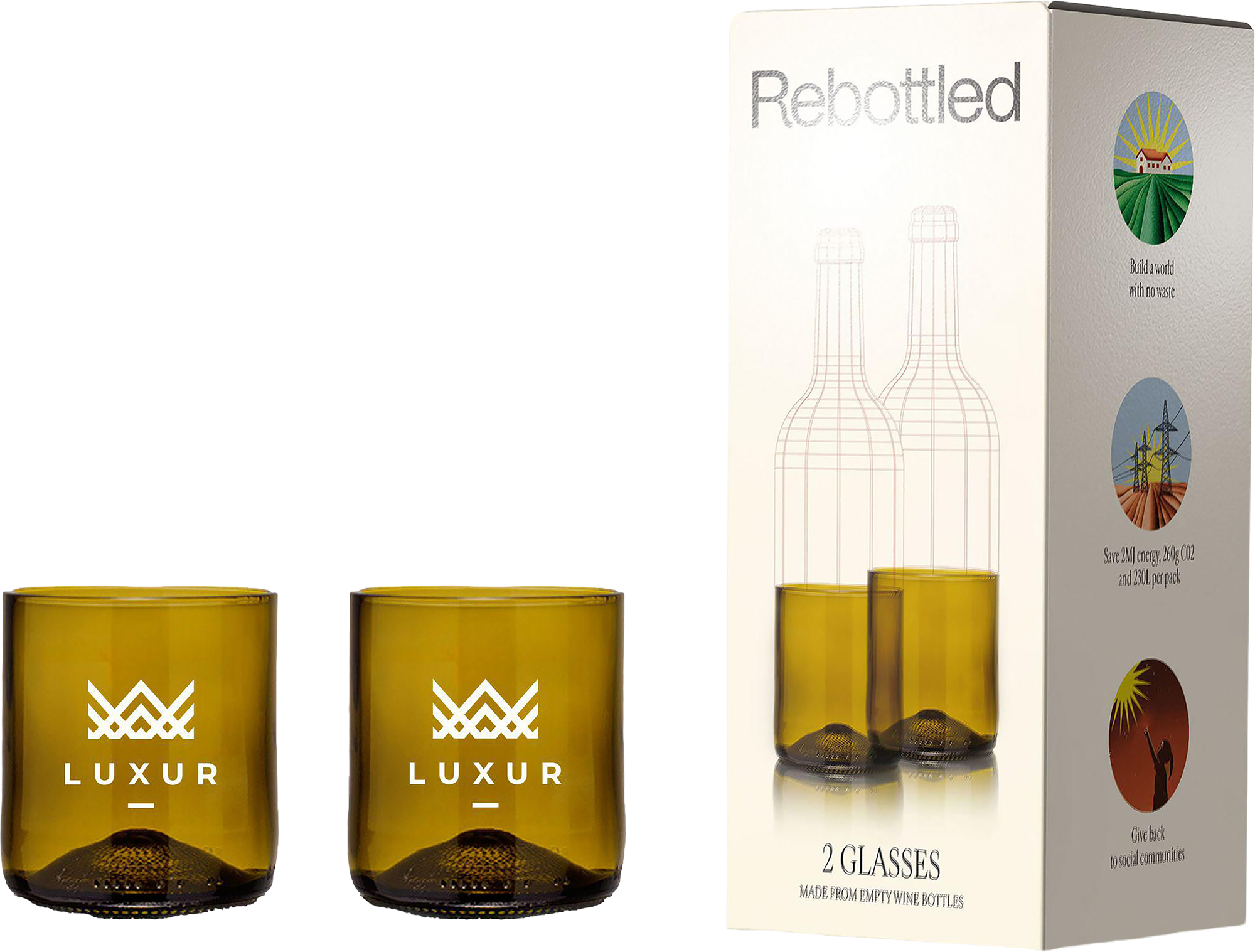 Picture of Rebottled® 2-pack drinking glasses