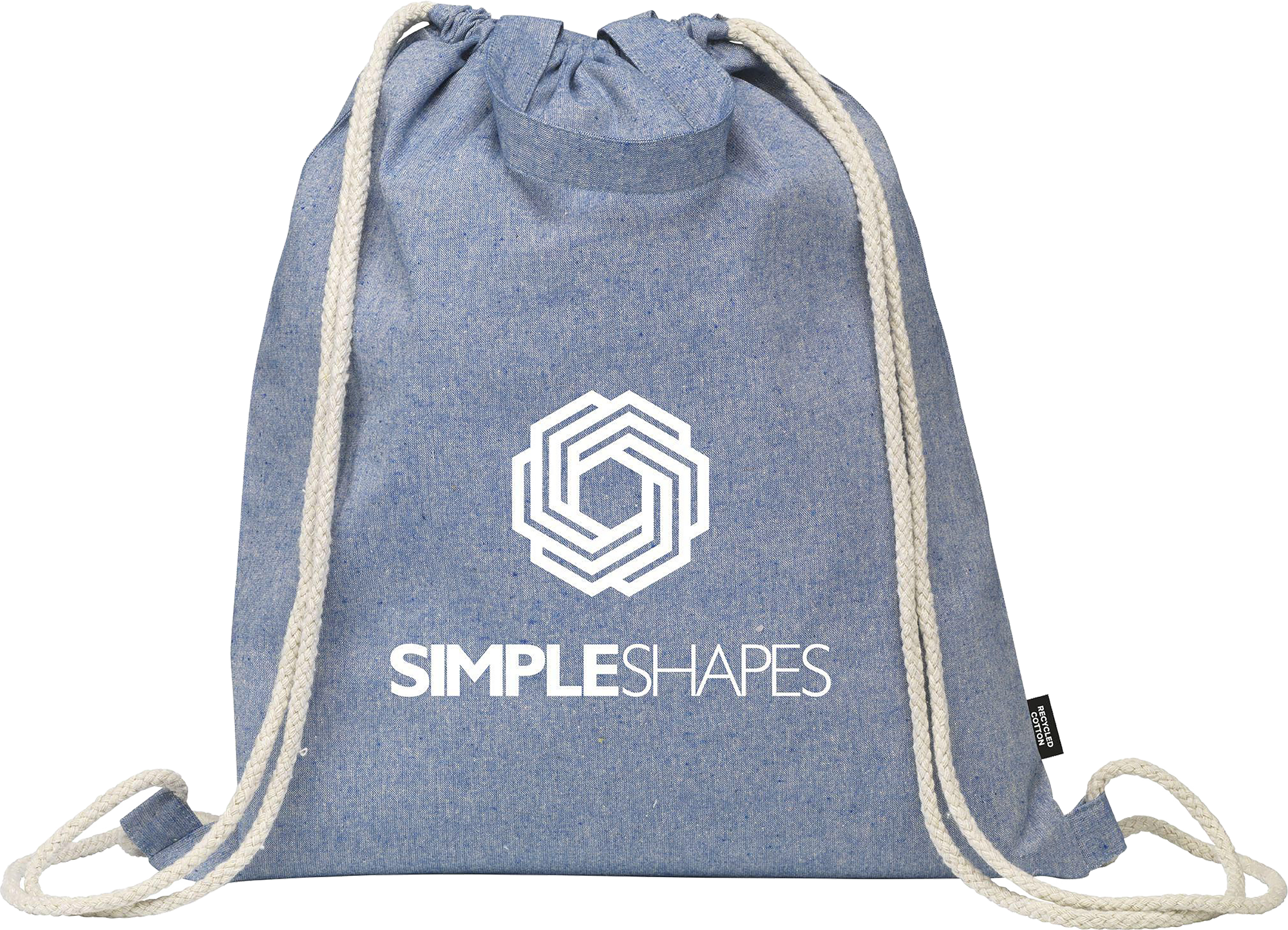 Picture of Recycled cotton drawstring bag (180gsm/5.3oz)