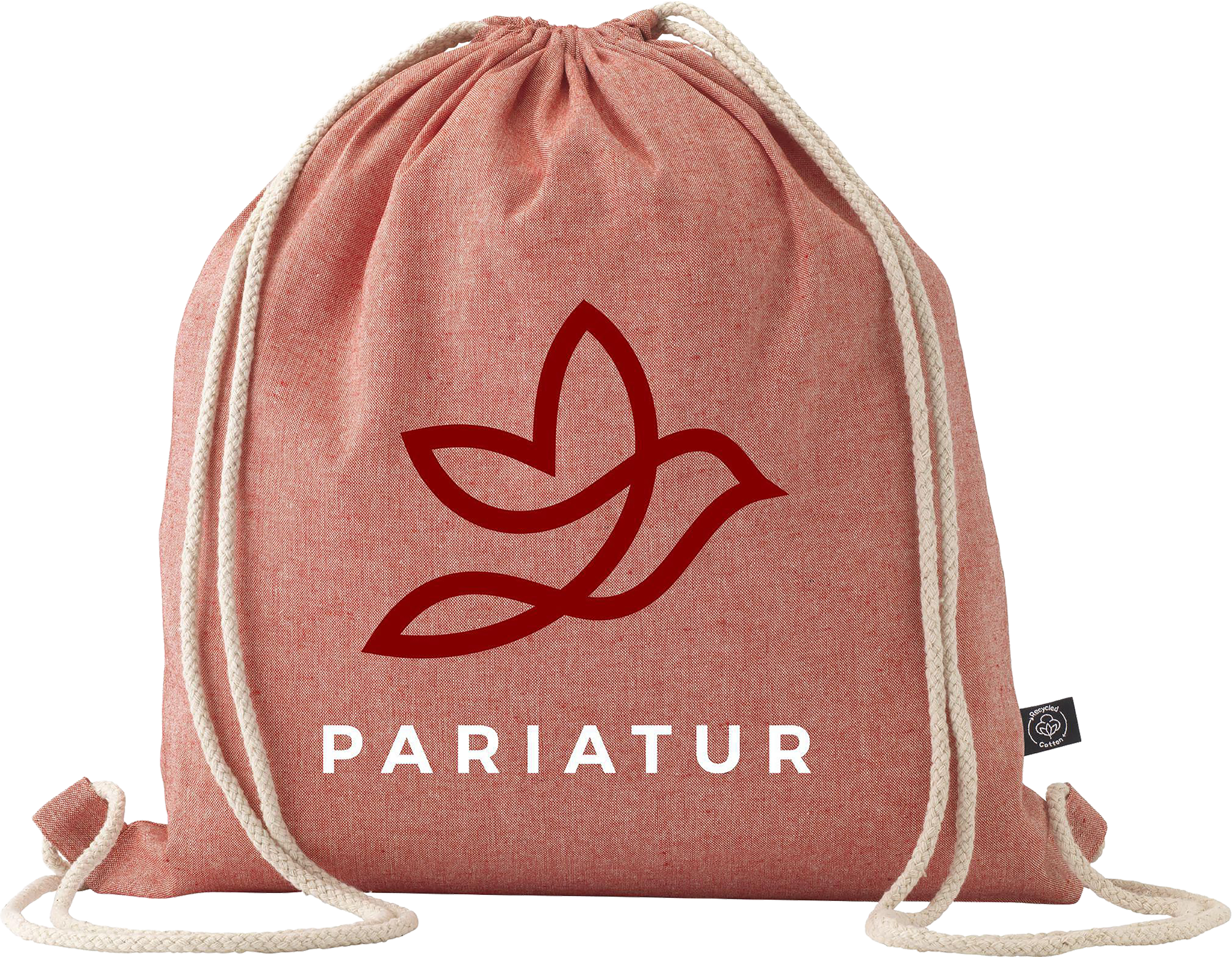 Picture of Recycled cotton drawstring bag (180 gsm/5.3oz) 
