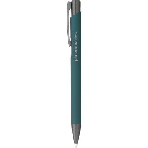 Ebony soft touch recycled aluminium ballpen