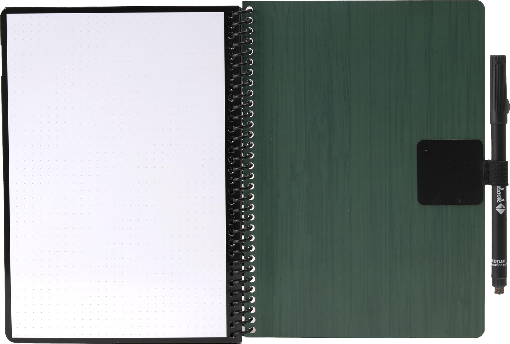 Picture of Bambook notebook with dot grid paper & pen loop (approx. A5)