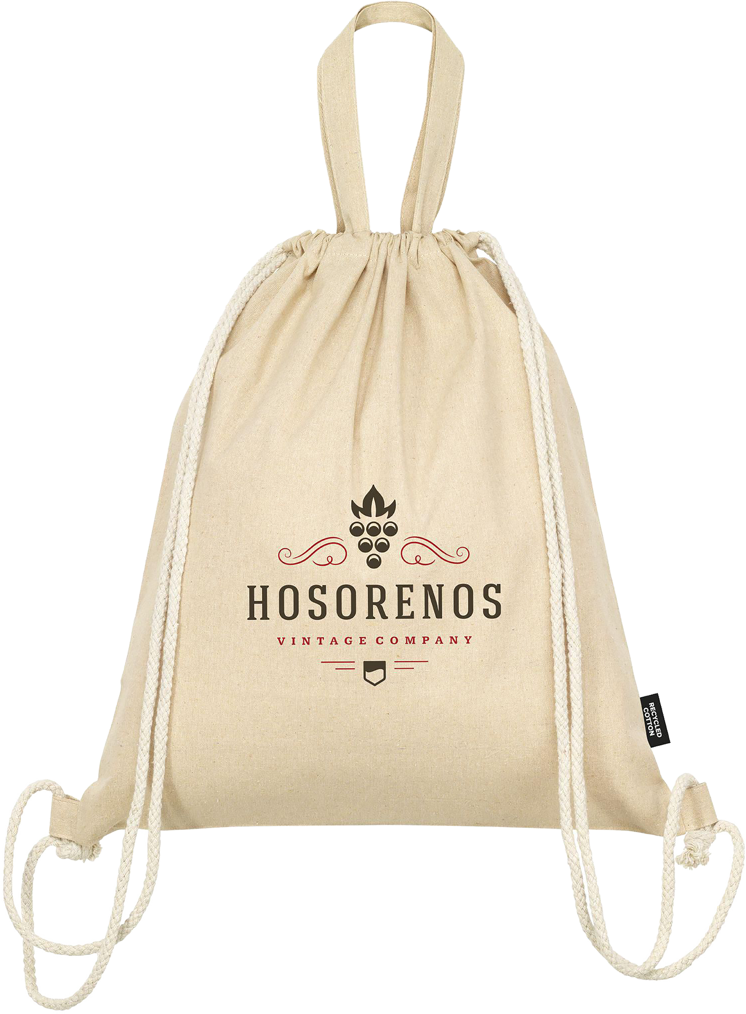 Picture of Recycled cotton drawstring bag (180gsm/5.3oz)