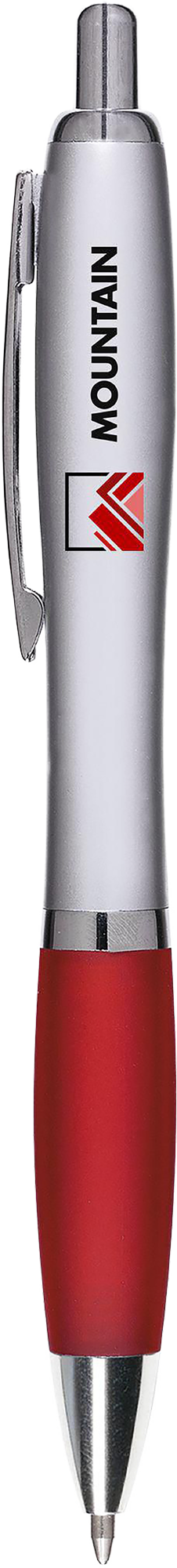 Picture of Silver ballpen with coloured grip