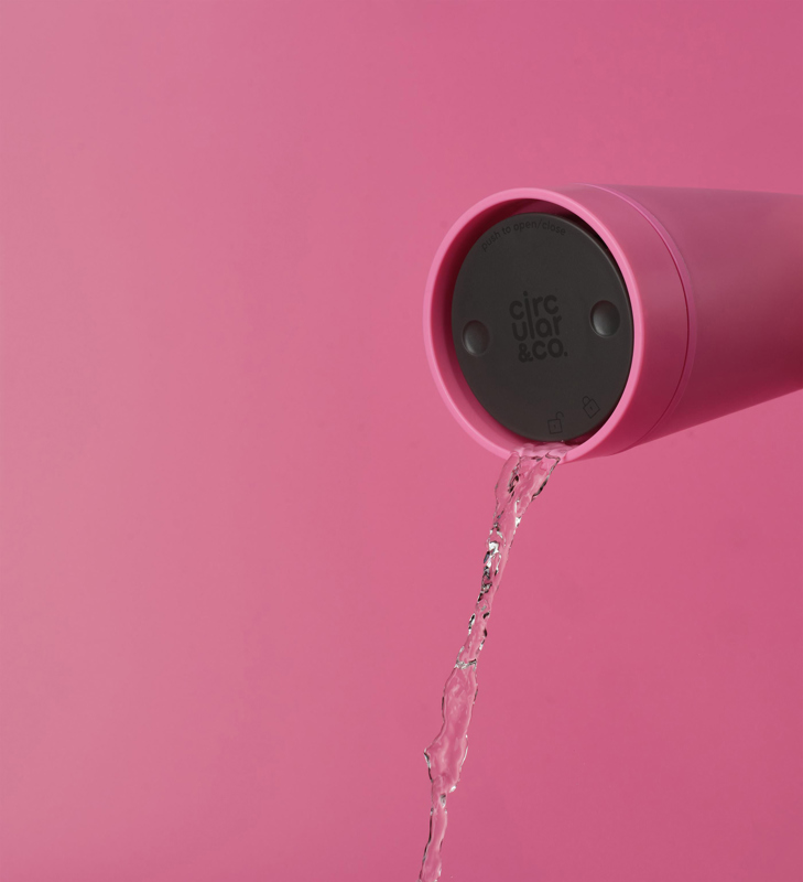 Circular&Co recycled bubblegum double walled walled cup (340ml) 1494629_017 (Pink)