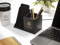 Bamboo charger and pen holder 266895_001 (Black)