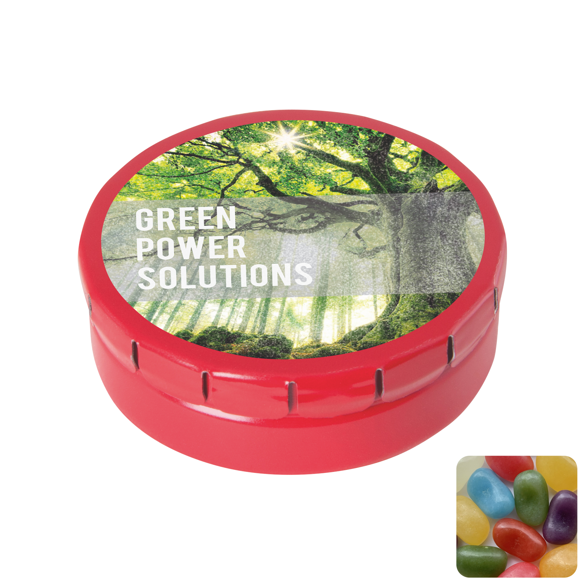 Picture of Round click tin with jelly beans
