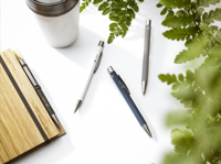 Soft touch recycled aluminium ballpen 262316_002 (White)