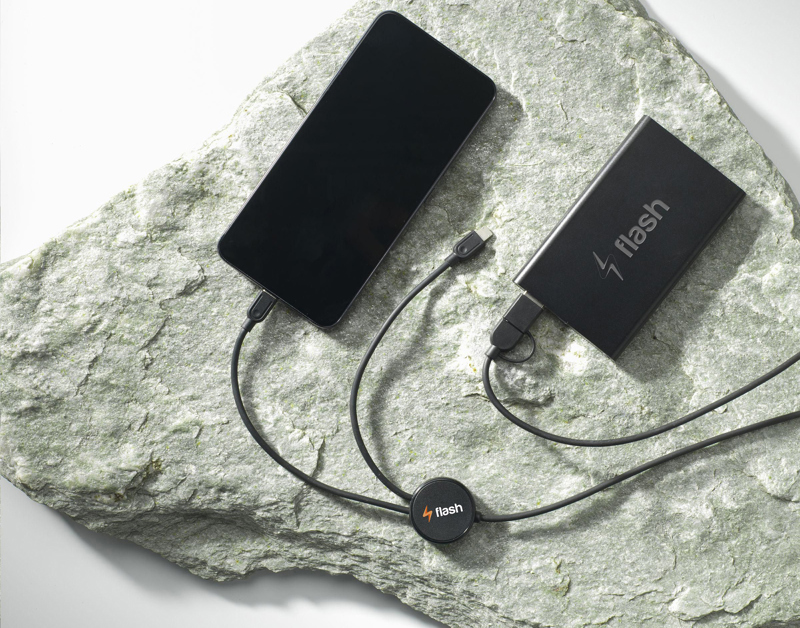 Recycled charging cable  262079_001 (Black)