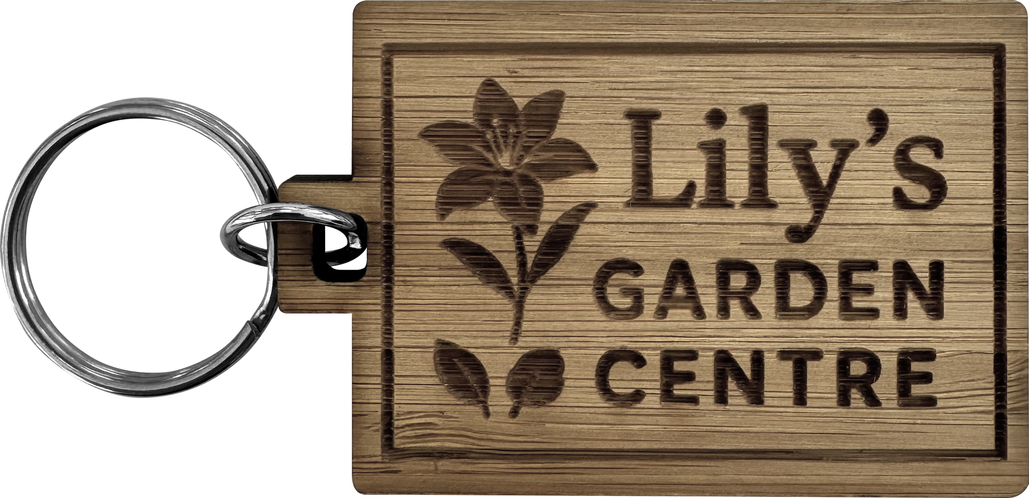 Bamboo keyring (Rectangle – Short)