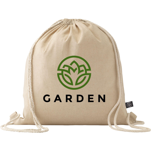 Recycled cotton drawstring bag (180 gsm/5.3oz)