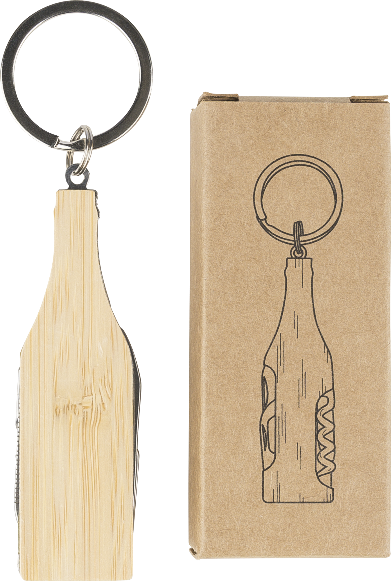 Picture of Bamboo multi tool keychain