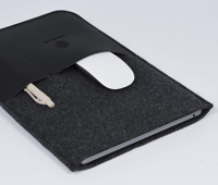 Made recycled leather laptop sleeve 269462_001 (Black)
