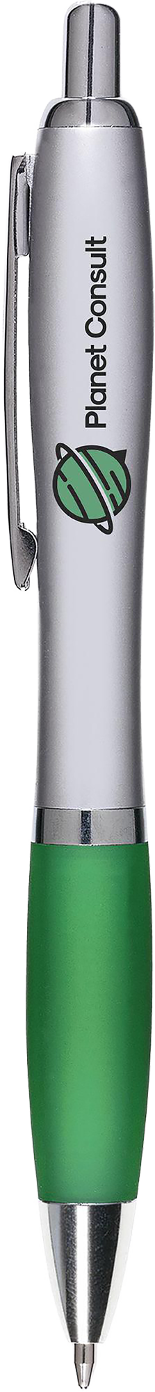 Picture of Silver ballpen with coloured grip