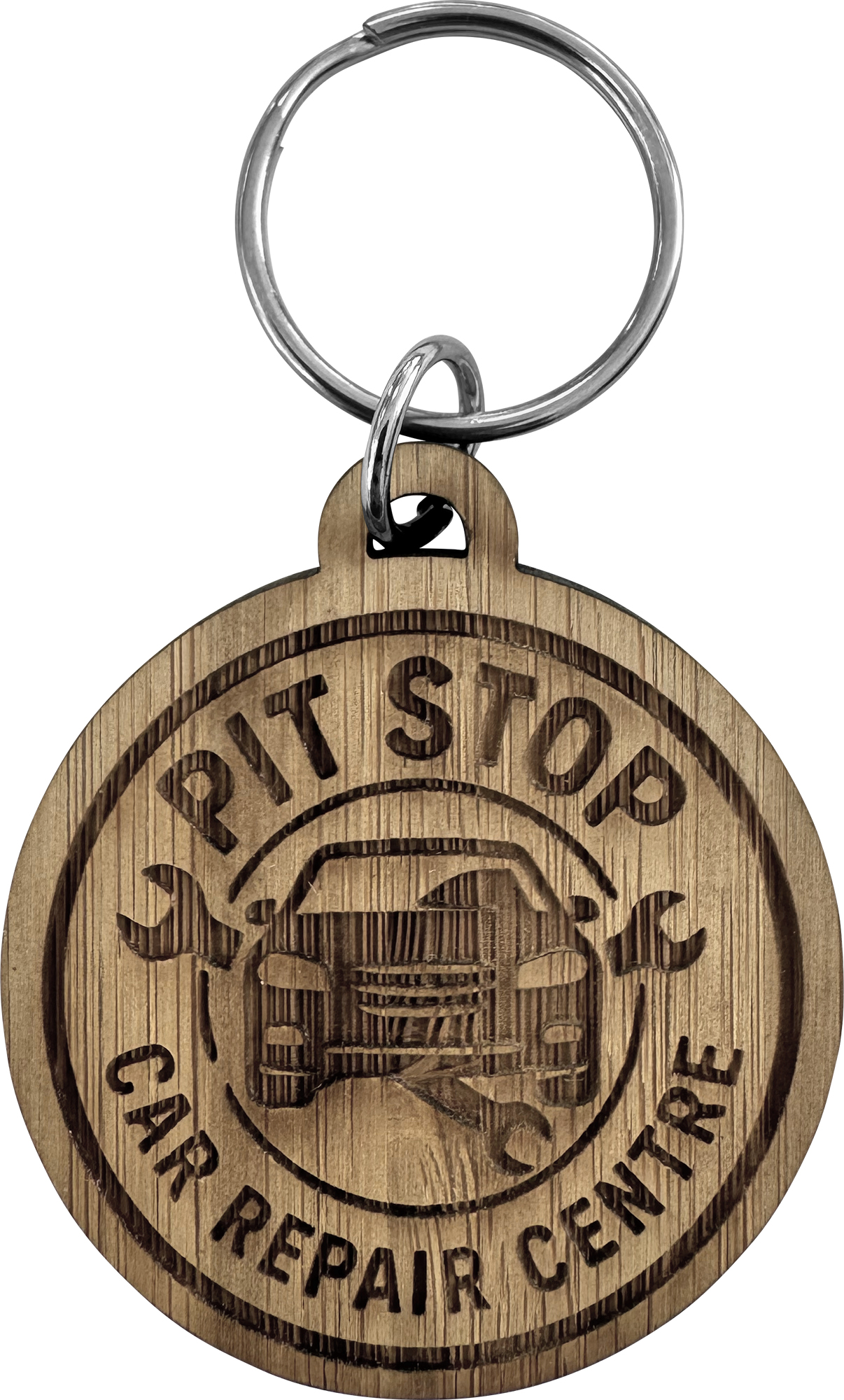 Bamboo keyring (Round)