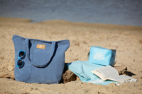 Recycled corduroy beach bag 1475953_005 (Blue)