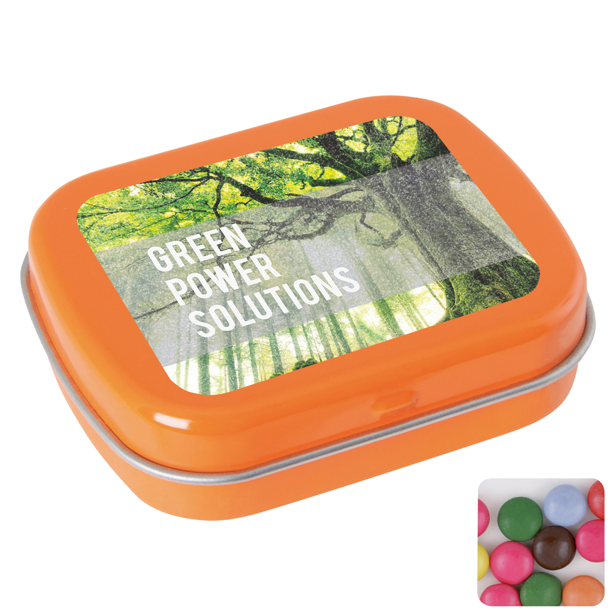 Picture of Flat hinged tin with choco's