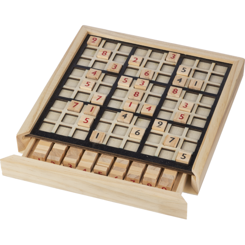 Wooden sudoku game