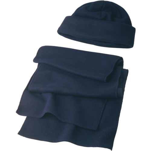 Fleece beanie and scarf (printed)