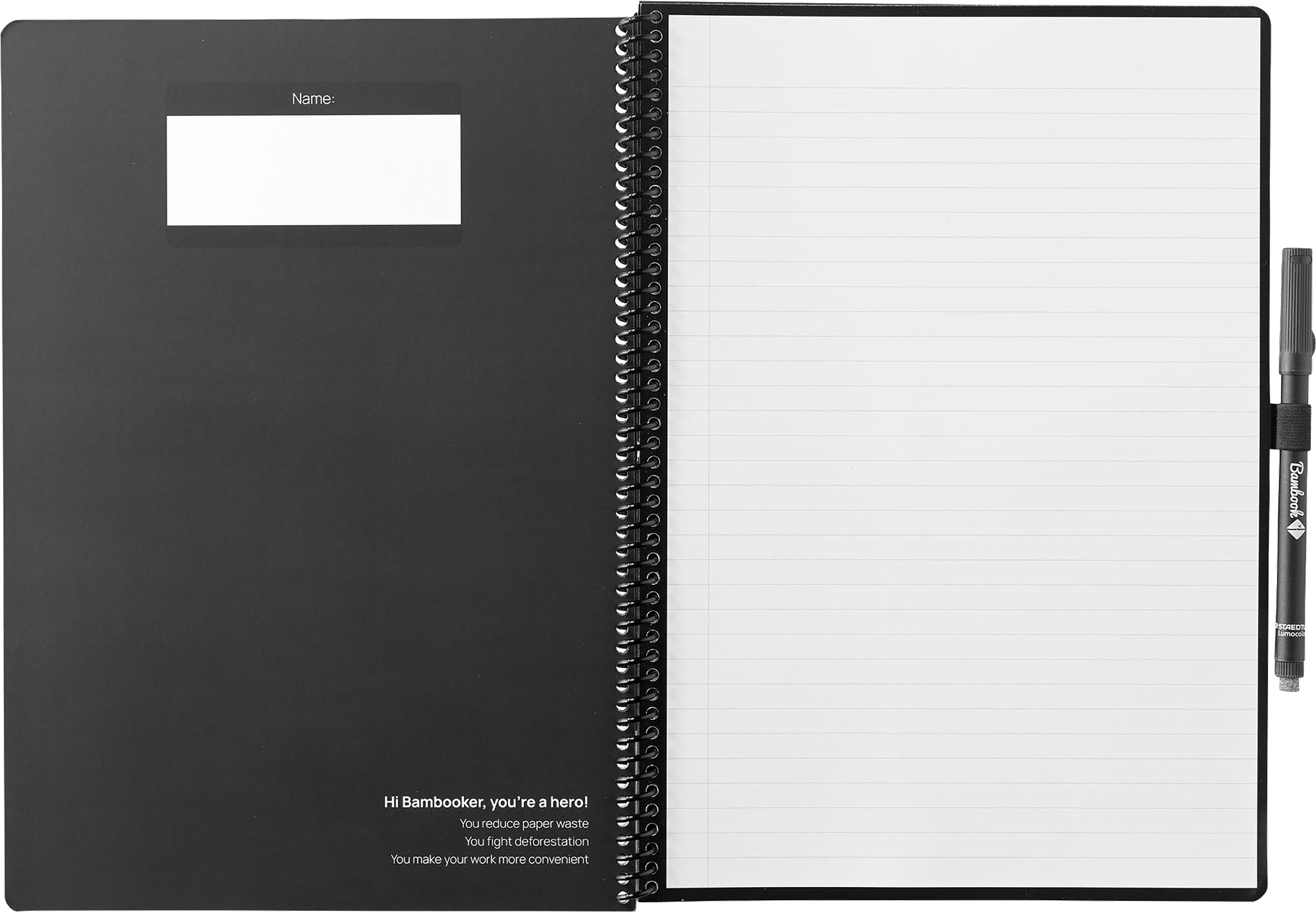 Picture of Bambook notebook with pen loop (approx A4)