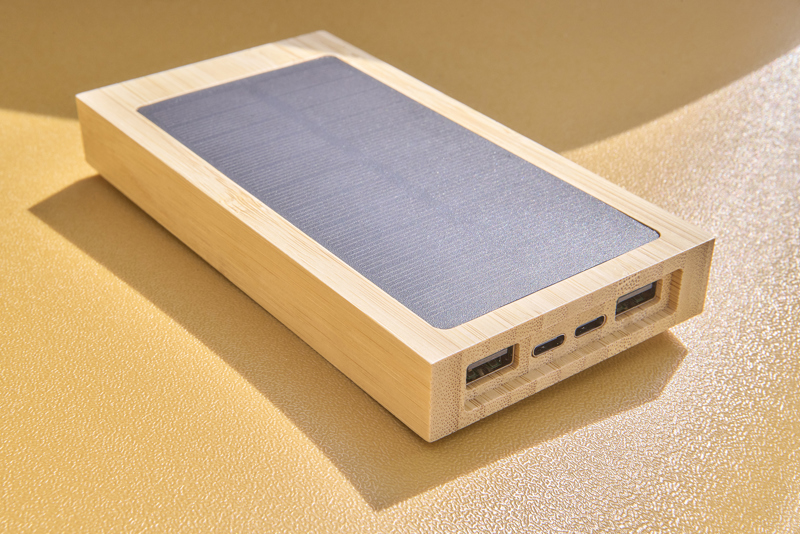 Bamboo solar power bank (10000 mAh) 1266572_011 (Brown)