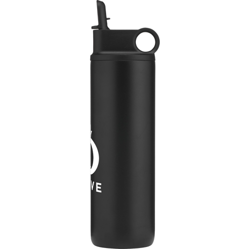 Recycled stainless steel bottle with straw (800ml)