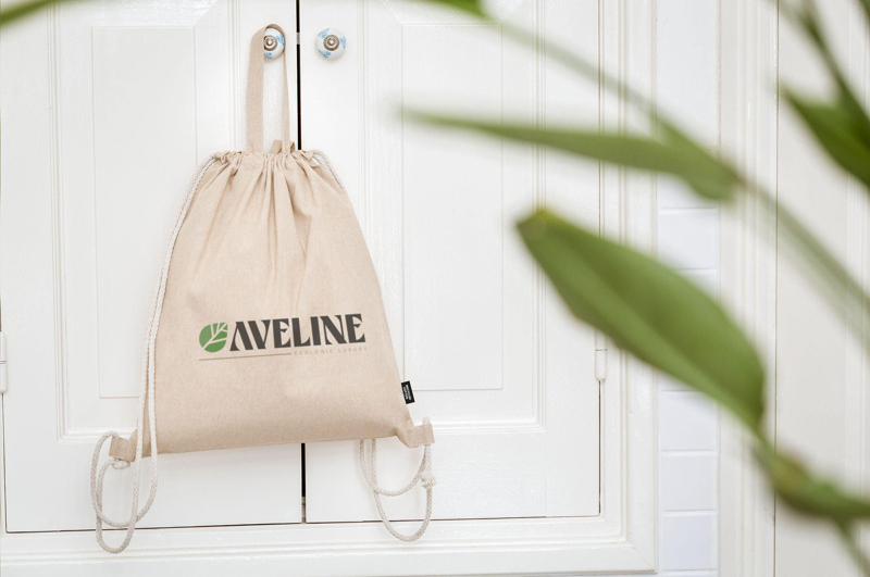 Recycled cotton drawstring bag (180gsm/5.3oz) 263655_311 (Natural)