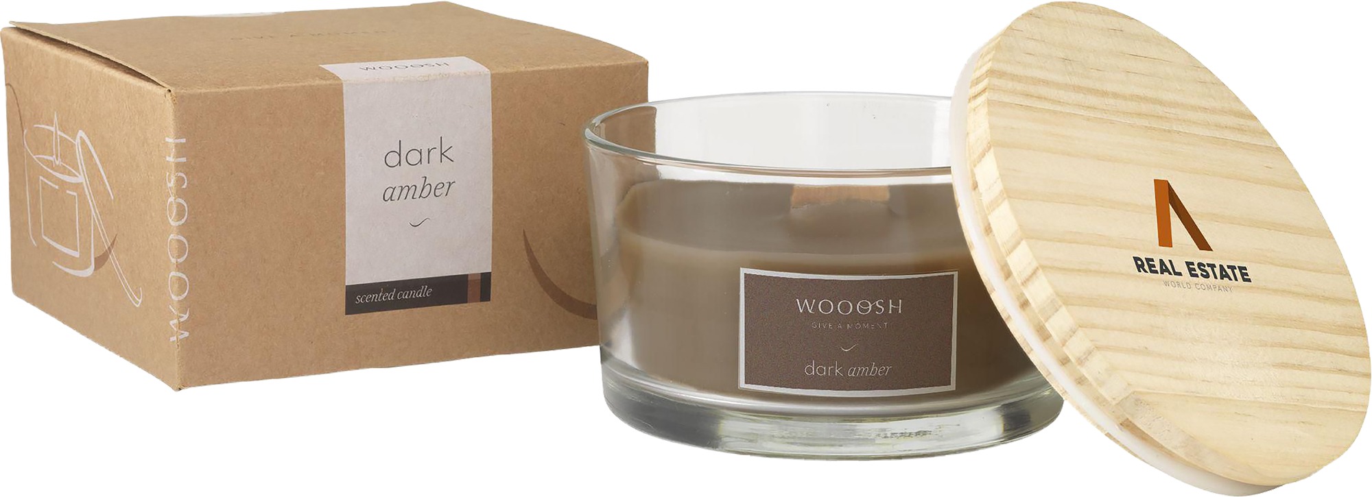 Picture of Wooosh Flame scented candle (dark amber)