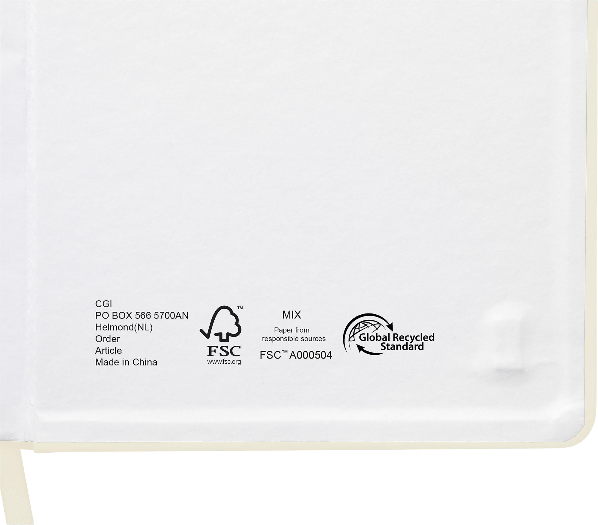 Picture of RPET notebook (approx. A5)