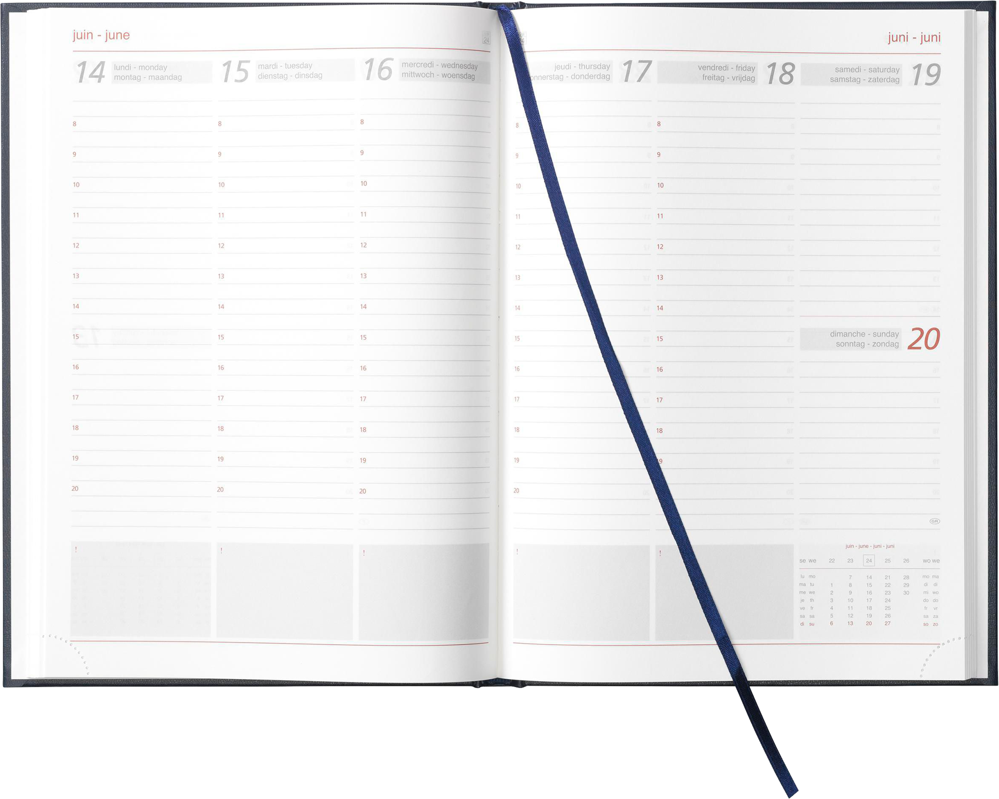 Picture of Diary in 4 languages (approx. A4)