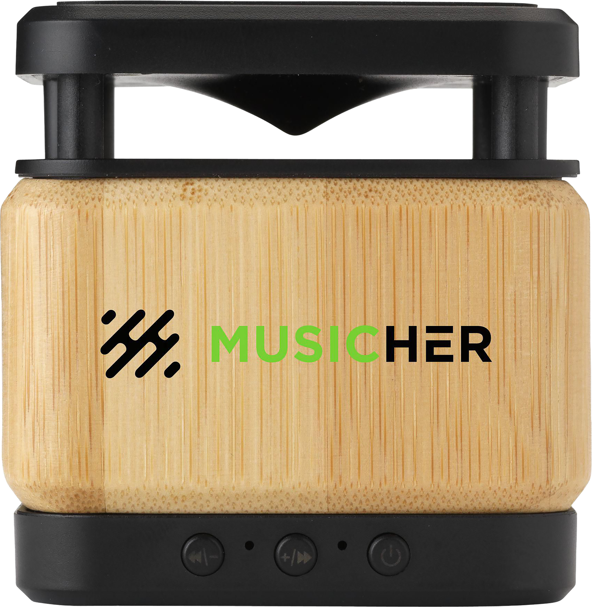 Picture of Bamboo block speaker with wireless charger