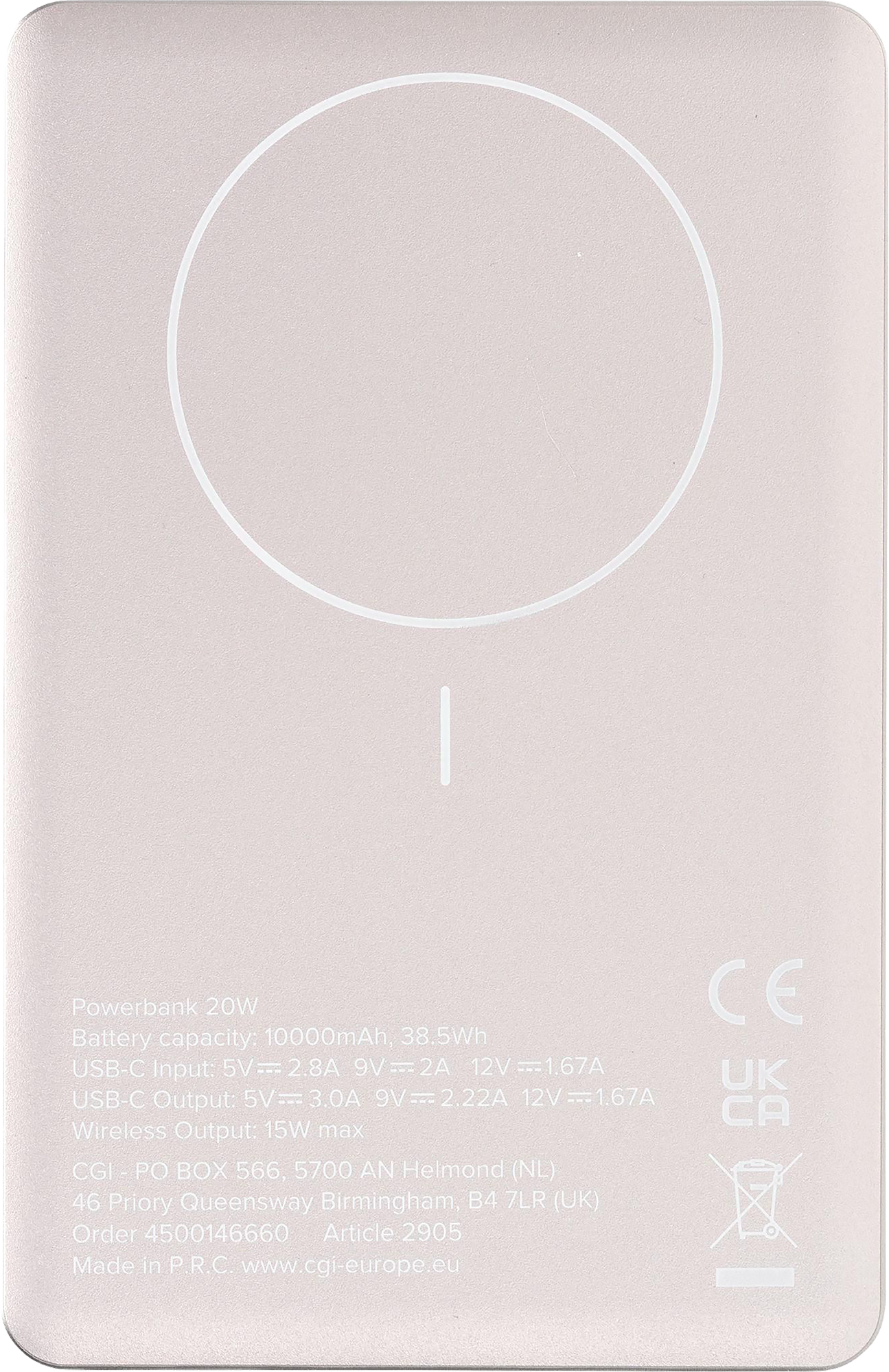 Picture of Wireless recycled Magsafe power bank (10,000 mAh)