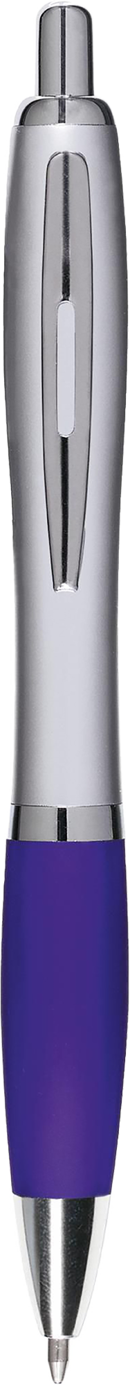 Picture of Silver ballpen with coloured grip