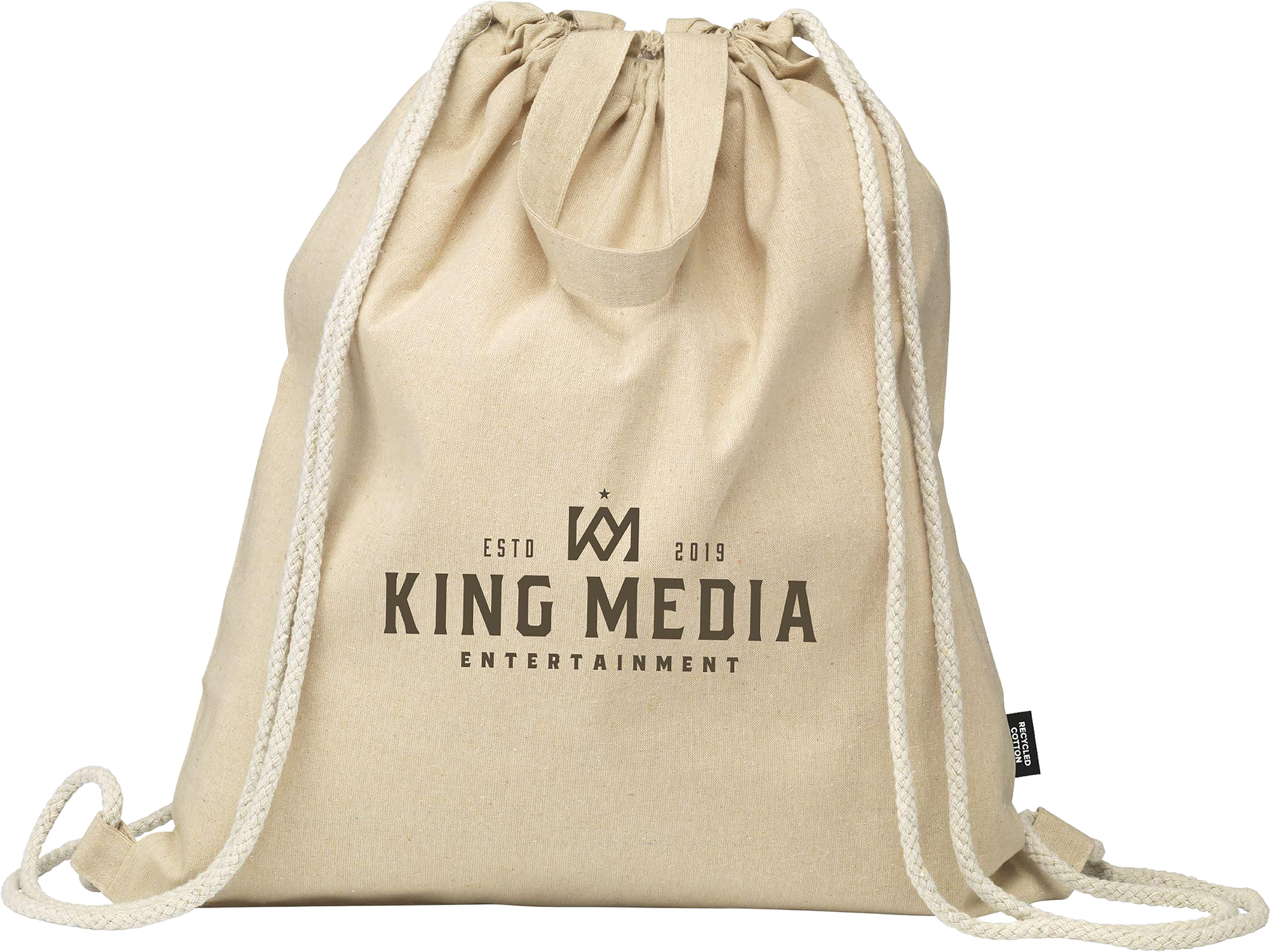 Picture of Recycled cotton drawstring bag (180gsm/5.3oz)