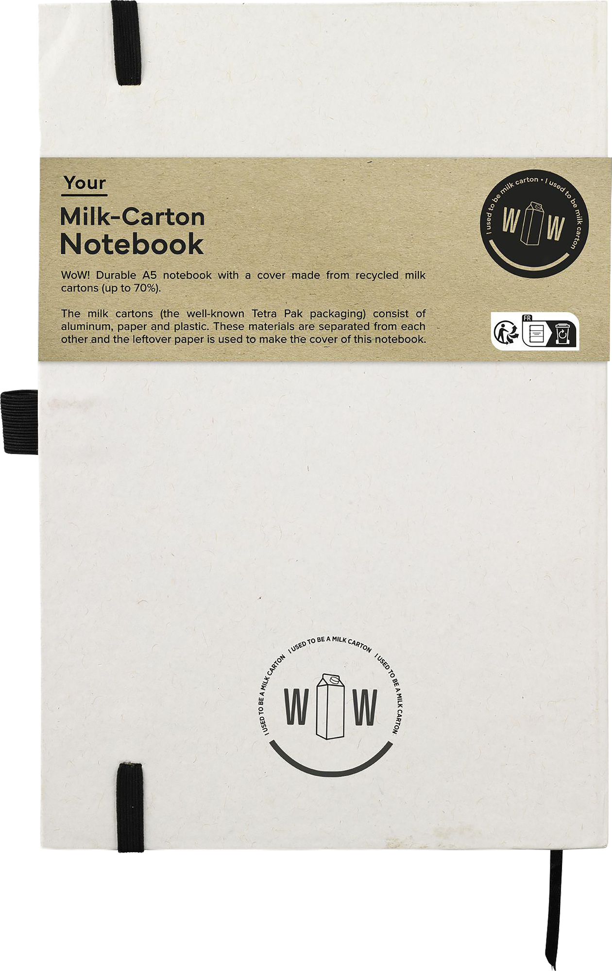 Picture of Milk carton notebook (approx A5)