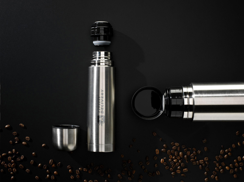 Recycled double walled flask (500ml) 267244_032 (Silver)
