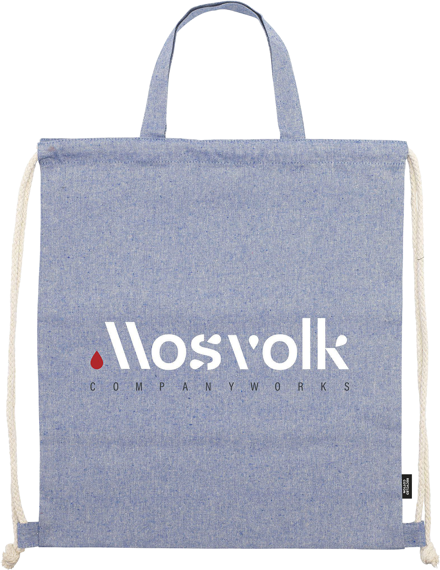 Picture of Recycled cotton drawstring bag (180gsm/5.3oz)