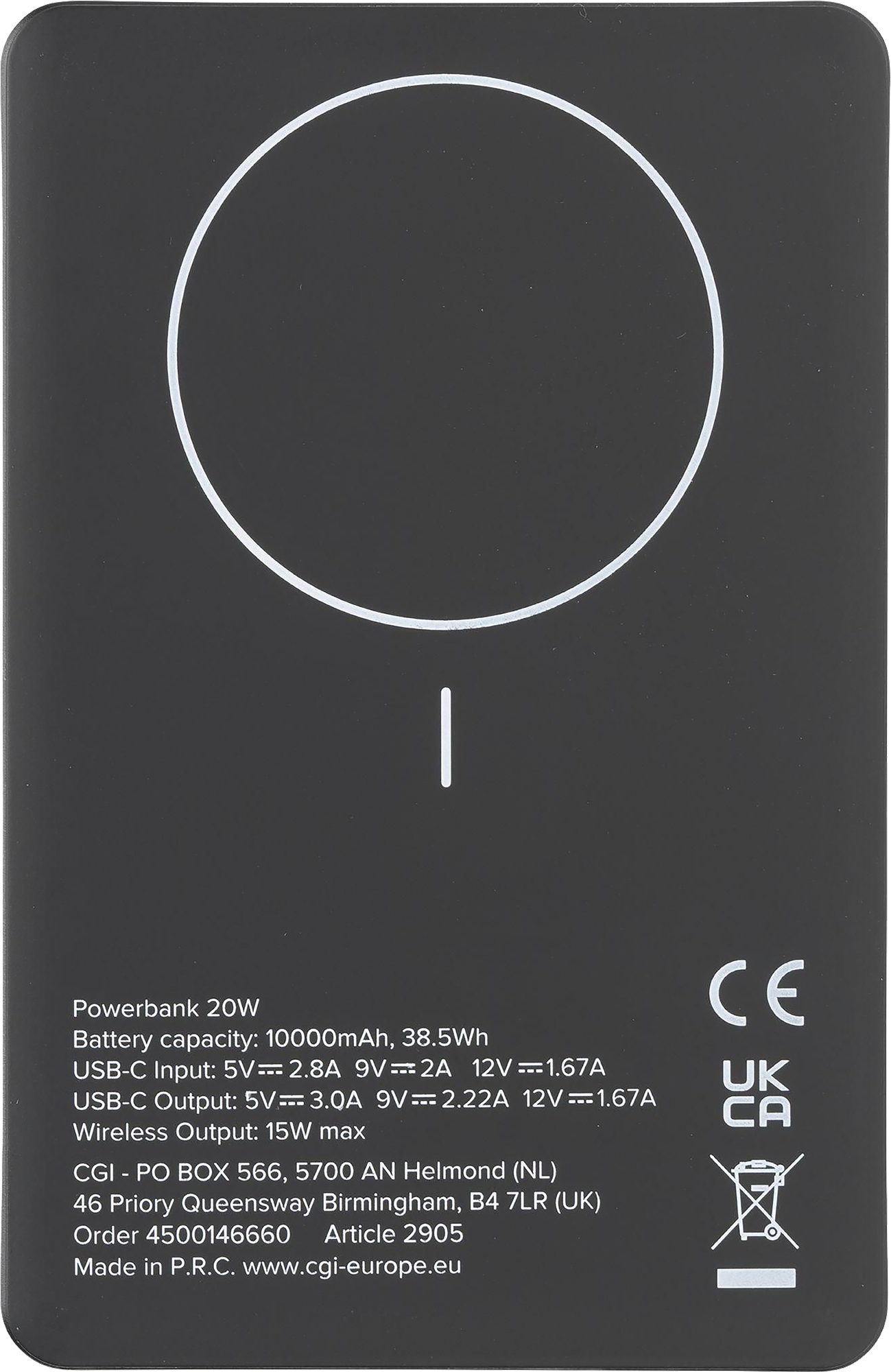 Picture of Wireless recycled Magsafe power bank (10,000 mAh)