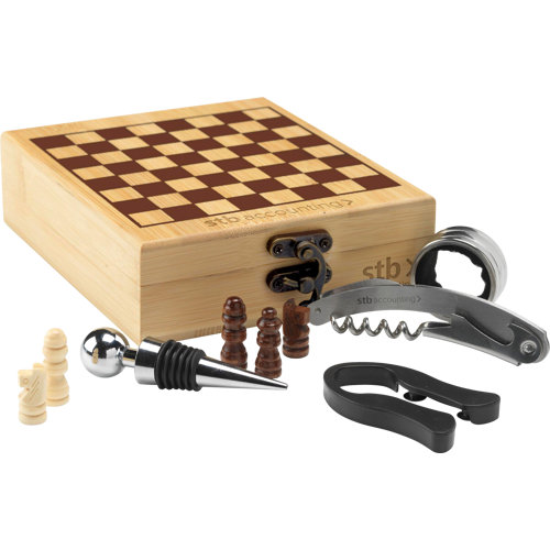 Wooosh wine & chess gift set