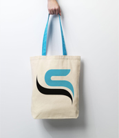 Canvas shopping bag (220gsm/6.49oz) 261176_018 (Light blue)
