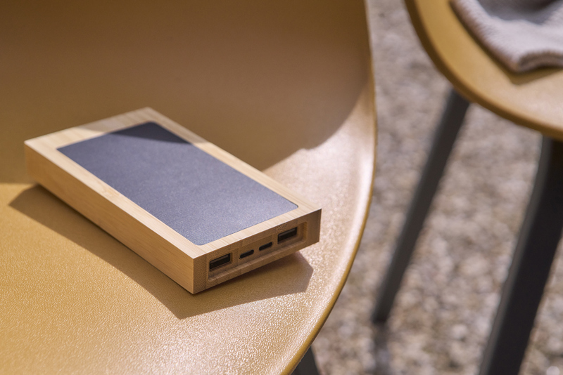 Bamboo solar power bank (10000 mAh) 1266572_011 (Brown)