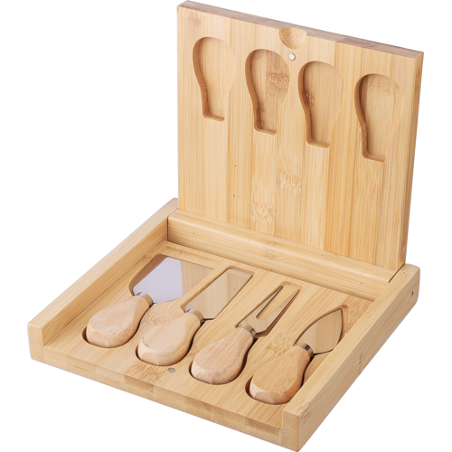 Bamboo cheese board set (5pc)