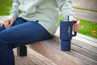 Recycled stainless steel bottle (900 ml) 261727_536 (Navy)