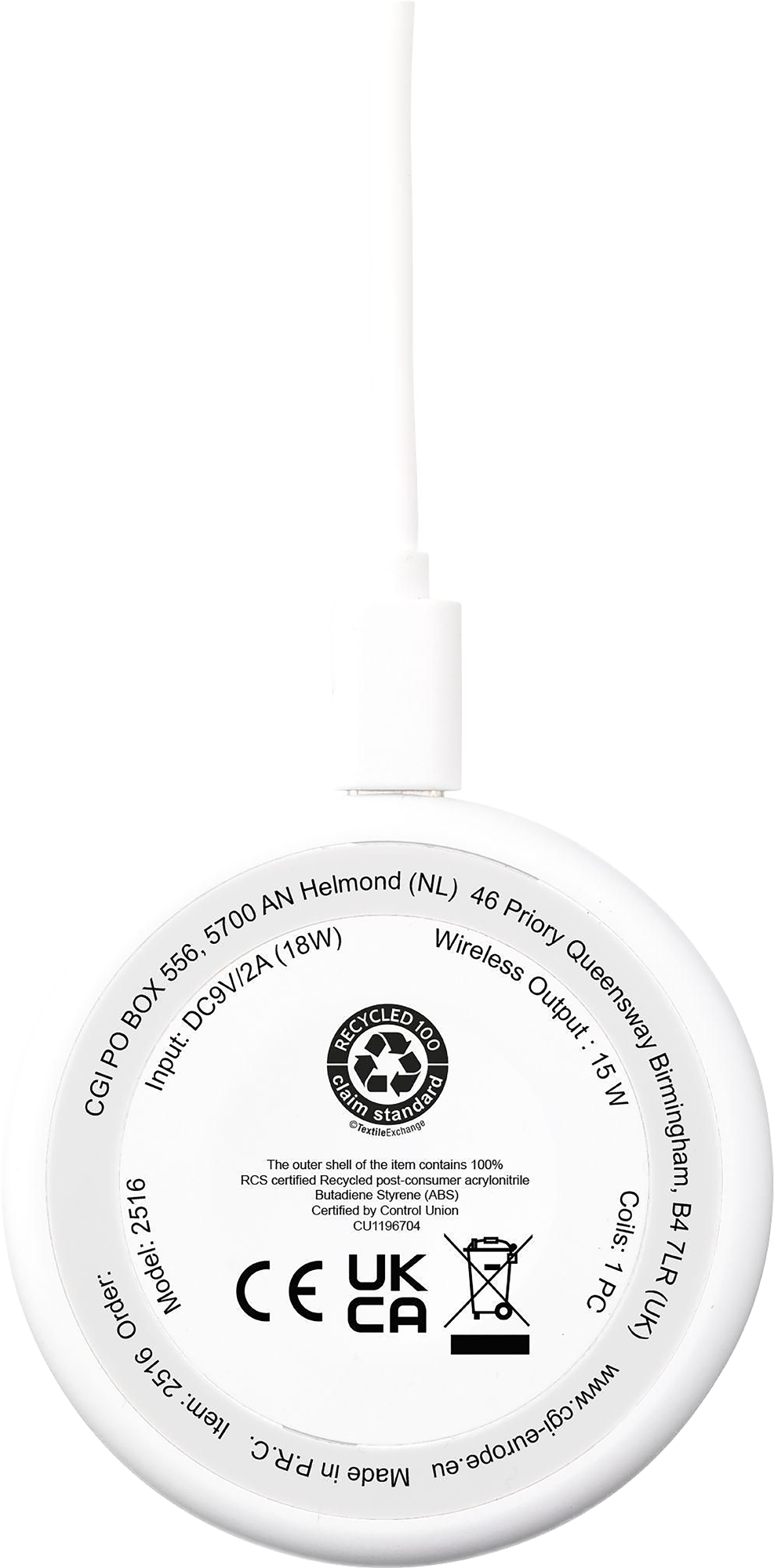 Picture of Recycled 15W magnetic wireless charger