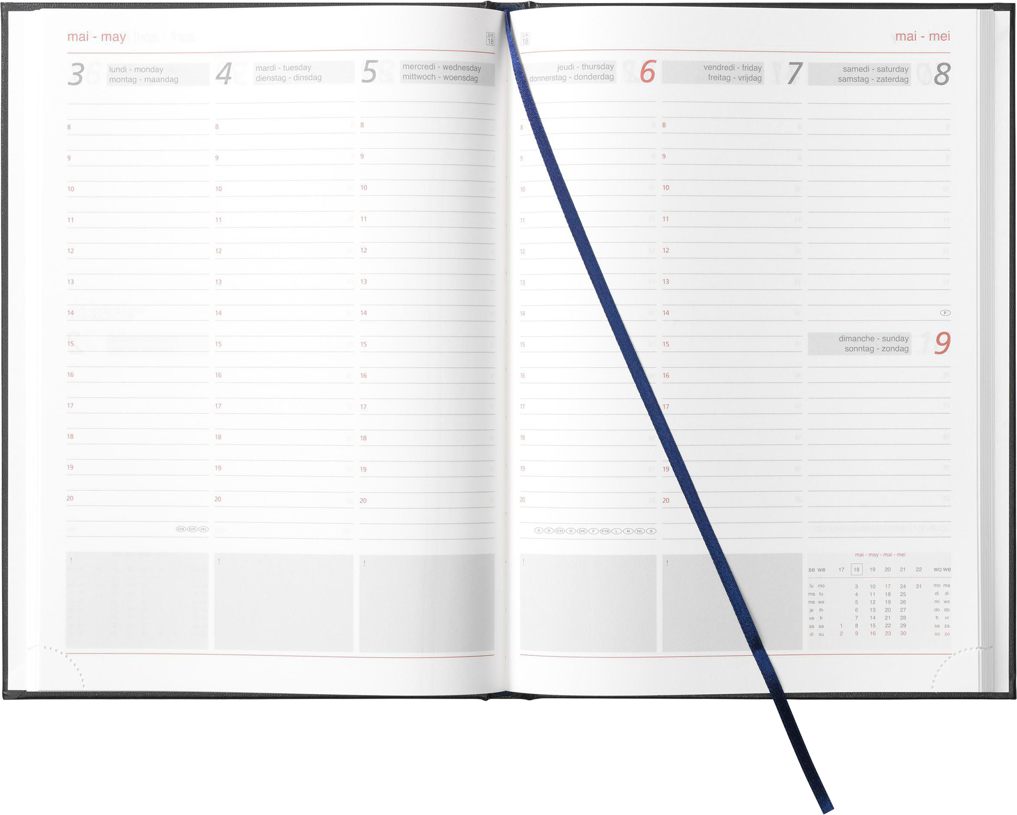 Picture of Diary in 4 languages (approx. A4)